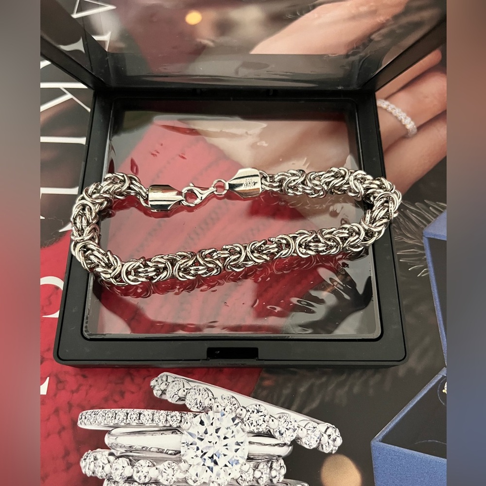 Solid 925 Italy Solid Sterling Silver Link Chain … - image 1